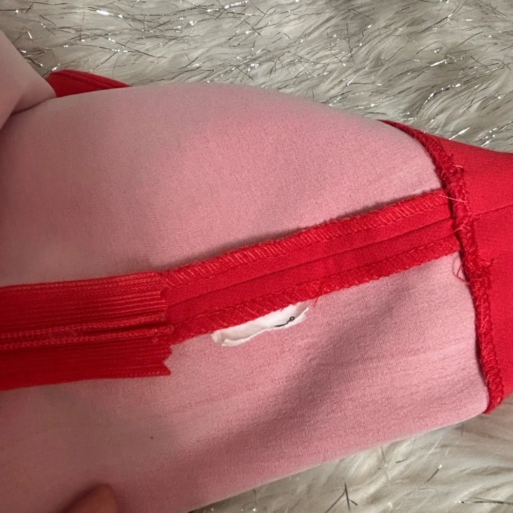 Zara Red Skirt Shorts with detail on the lower part of the Front Size USA L EURL